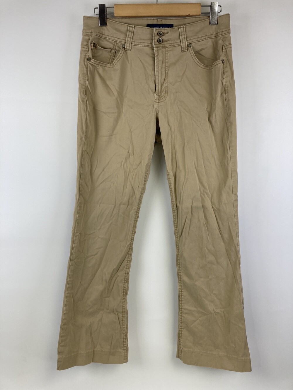 VTG 90s Bandolinoblu Arianna Bootcut Jeans Women's Sz 10 Khaki Flap Pocket